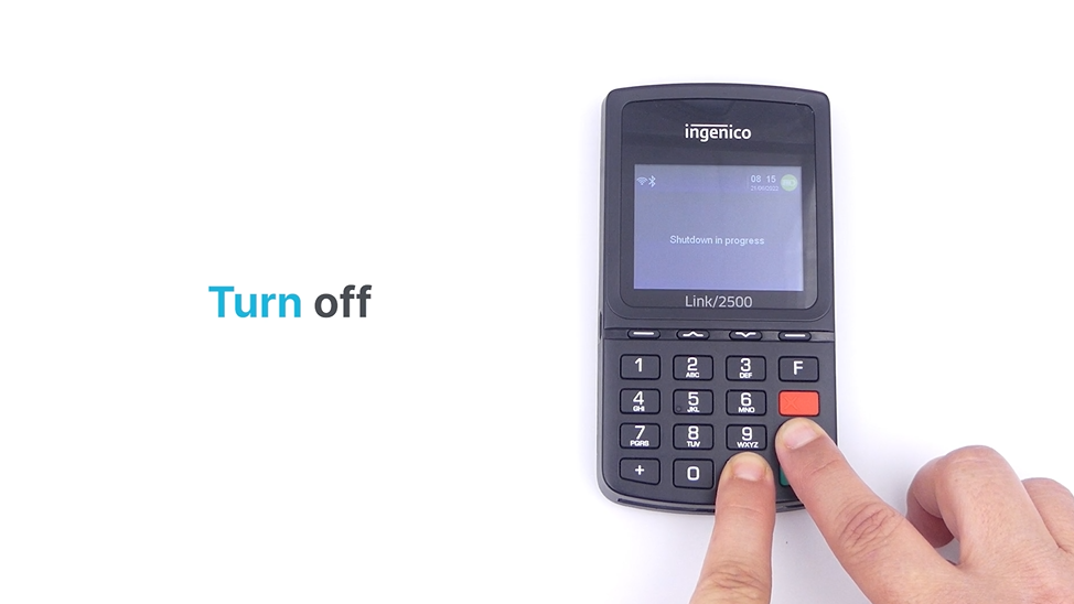 ingenico-link-2500-how-to-turn-on-off